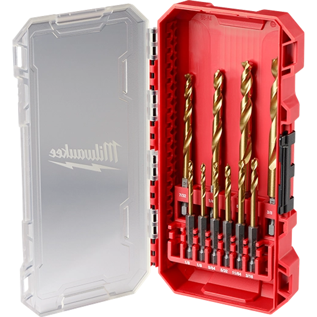 Juego de brocas de titanio SHOCKWAVE Impact Duty™ RED HELIX™ de 10 pzas 1