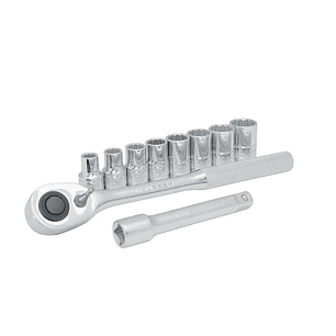 Juego de dados y accesorios cuadro de 1/2