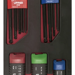 Juego de llaves hexagonales y tipo navaja en pulgadas, métricas y torx, 46 piezas