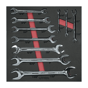 Juego de llaves españolas en pulgadas, 10 piezas