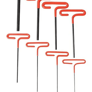 JUEGO DE LLAVES HEXAGONALES T CON MANERAL 3/32 3/8