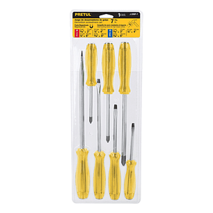 JUEGO DE DESARMADORES DE IMPACTO 7 PIEZAS