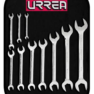 Juego de llaves españolas pulido espejo en pulgadas, 10 piezas