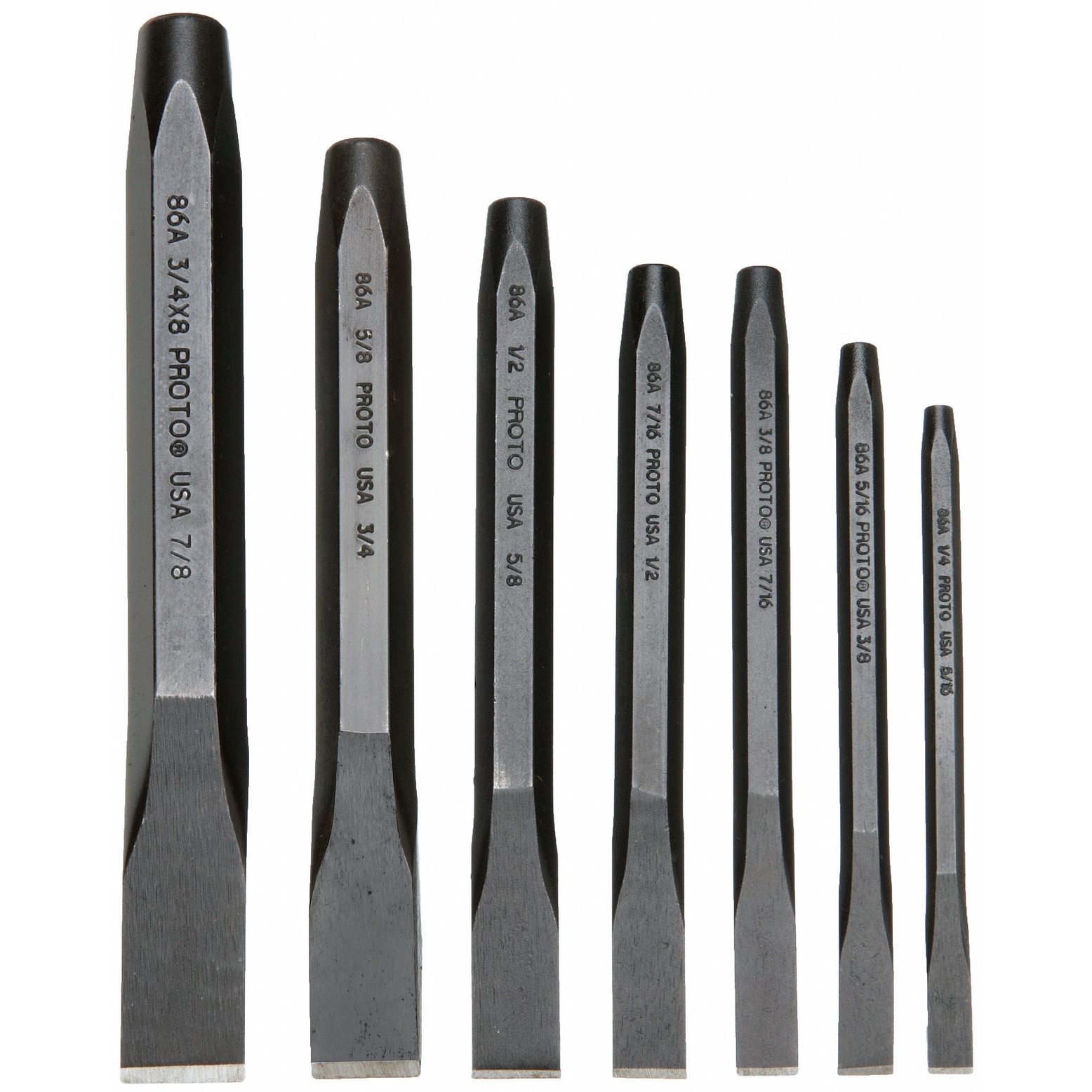 JUEGO DE CINCEL CORTAFRIO 5/16 A 7/8 CON ESTUCHE 7 PIEZAS 1