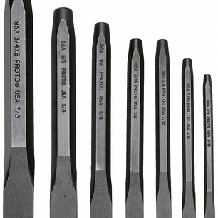 JUEGO DE CINCEL CORTAFRIO 5/16 A 7/8 CON ESTUCHE 7 PIEZAS