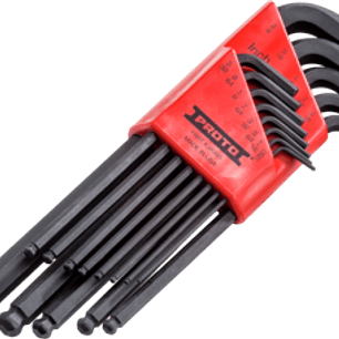 JUEGO DE LLAVES HEXAGONALES TIPO BOLA 0.50 A 3/8 9 PIEZAS