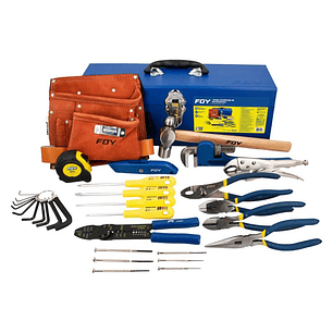 Juego combinado de herramienta con caja metálica, 32 piezas