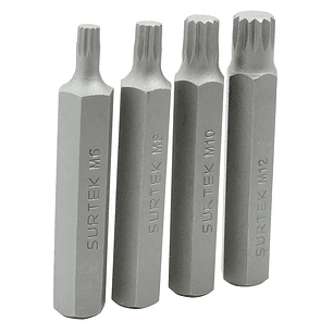 Juego de puntas bristol hexágono de 1/4