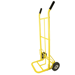 Diablo bodeguero capacidad 400 kg amarillo con llanta sólida