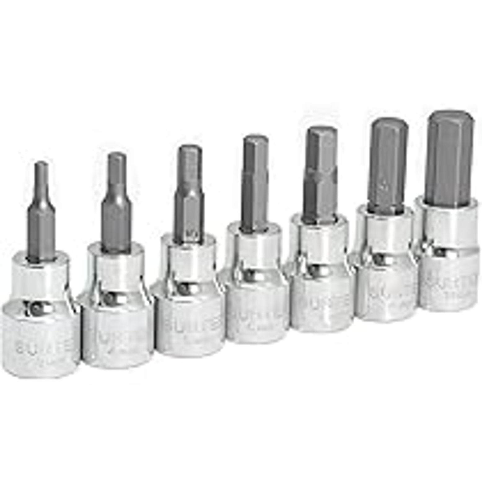 Juego de dados punta hexagonal cuadro de 3/8