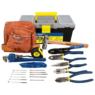 Juego combinado de herramienta con caja plástica, 26 piezas