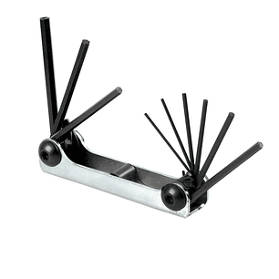 JUEGO DE LLAVES HEXAGONALES TIPO NAVAJA 0.50 A 3/16 9 PIEZAS