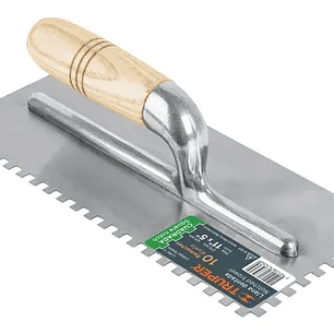 LLANA, MANGO MADERA, CANTO DENTADO CUADRADO, 11'