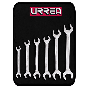 Juego de llaves españolas pulido espejo métricas, 6 piezas