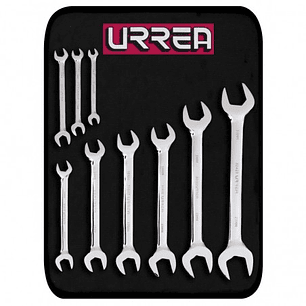 Juego de llaves españolas pulido espejo métricas, 9 piezas