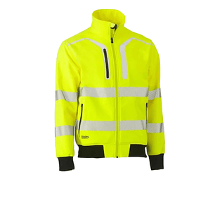 CHAQUETA BOMBER SOFT SHELL DE ALTA VISIBILIDAD ANSI TIPO R CLASE 3 PARA HOMBRE