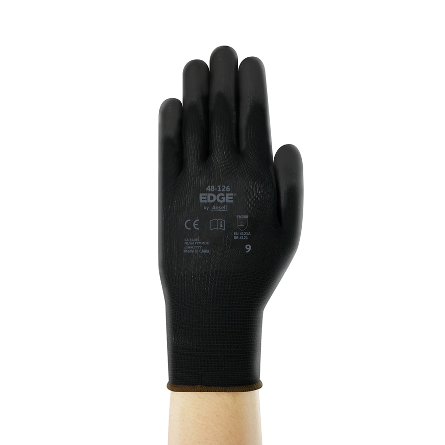 GUANTES DE LICRA NEGRO ANSELL T 6 1