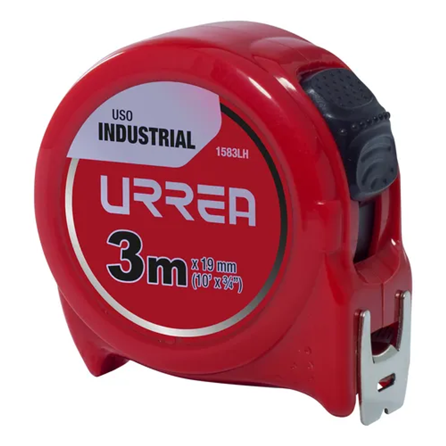 Flexómetro con carcasa de plástico 3 m x 19 mm en blíster 1