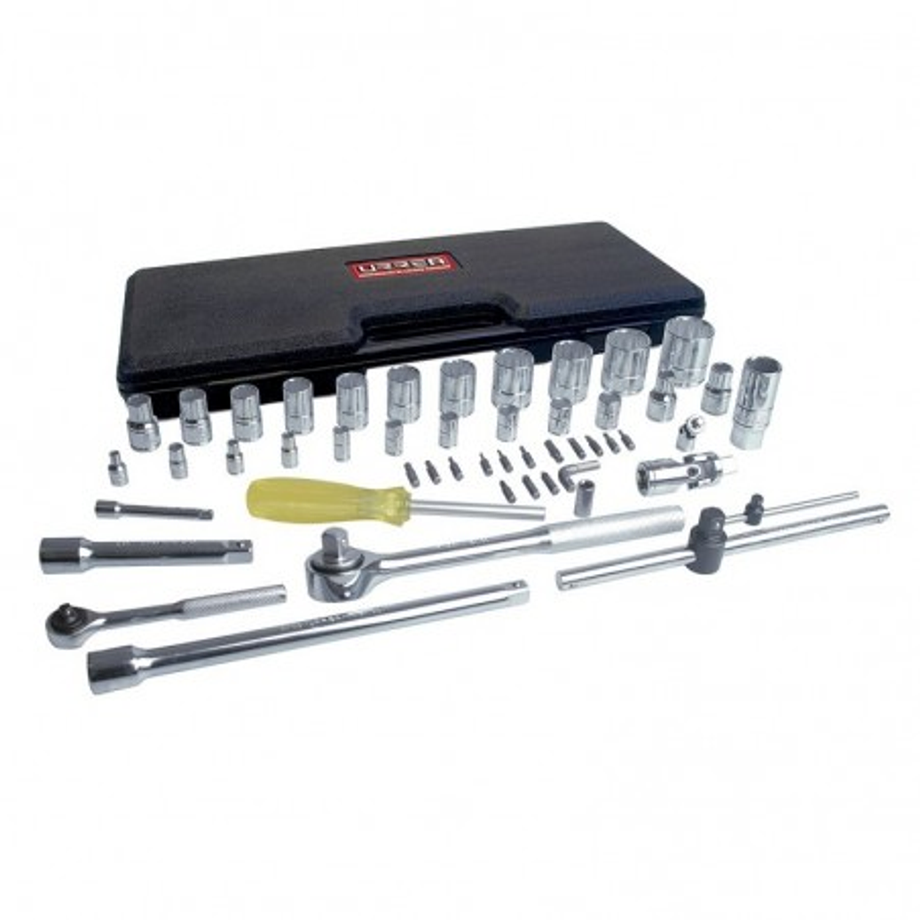 Juego de dados y accesorios cuadro de 1/4