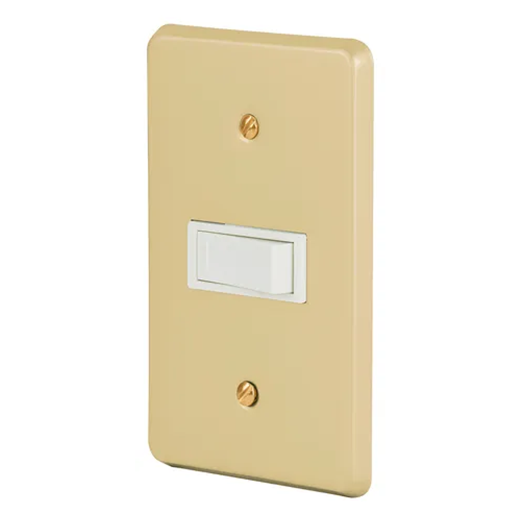 INTERRUPTOR SENCILLO VOLTECK PLACA DORADA 1