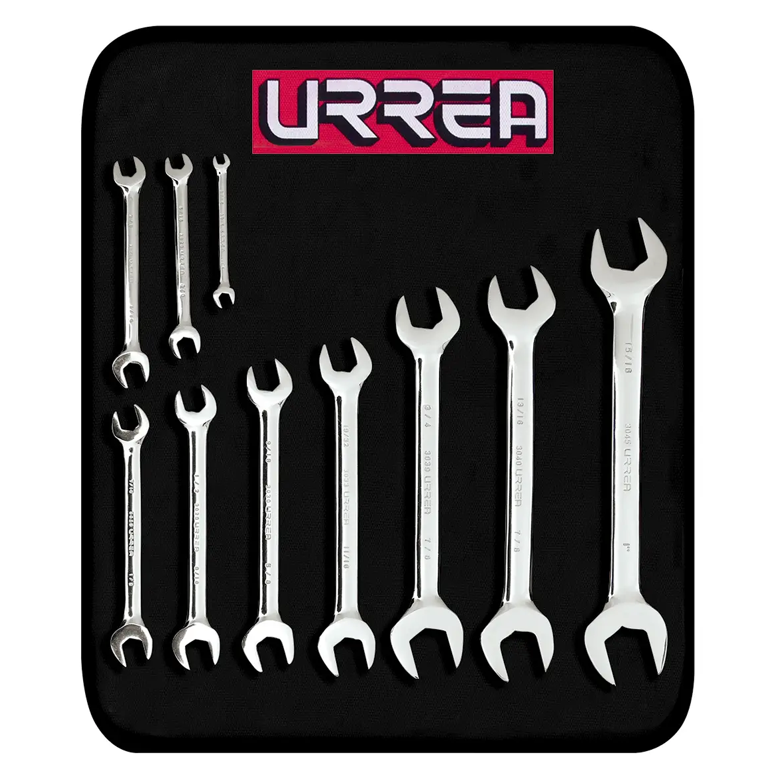 Juego de llaves españolas pulido espejo, en pulgadas, 10 piezas 1