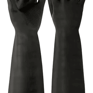 GUANTES DE LÁTEX INDUSTRIALES PUÑO LARGO, T. MED