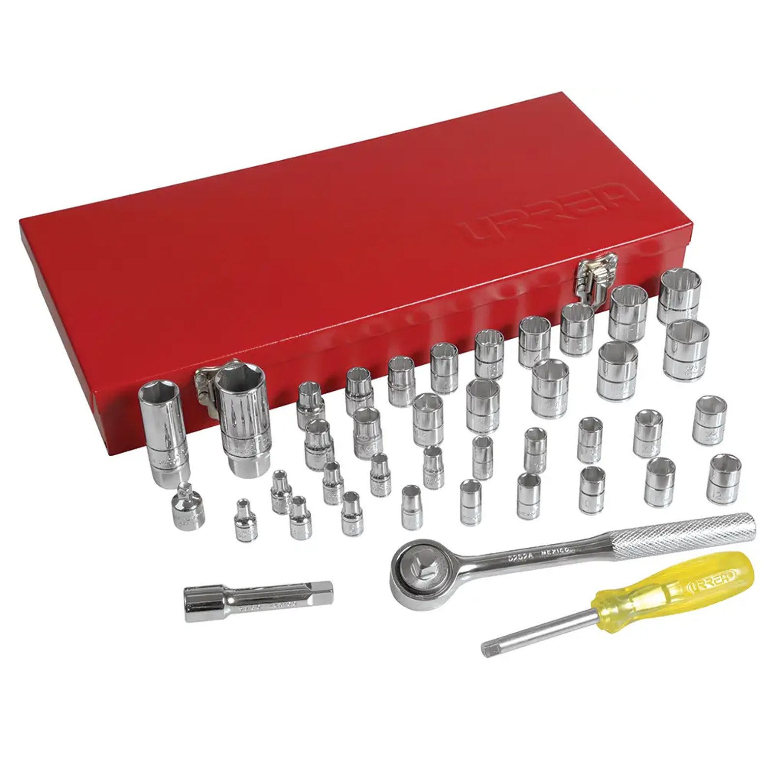 Juego de dados y accesorios cuadro de 1/4