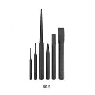 Juego de cinceles, punzones y botadores, 6 piezas