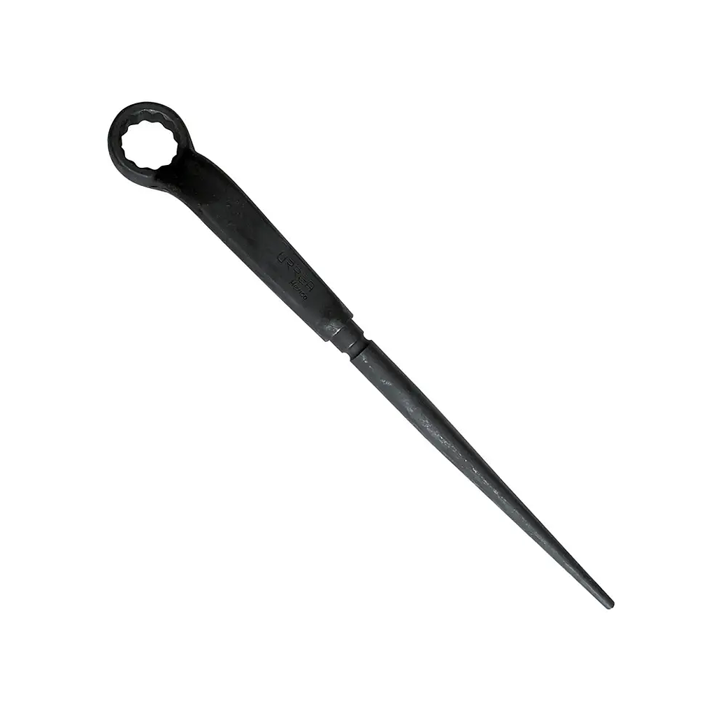 Llave acodada de alta palanca fosfatizada con cola en pulgadas, 12 puntas, 1 1/8