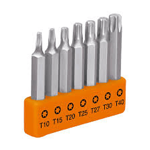 JUEGO DE 7 PUNTAS TORX COMBINADAS LARGO 2