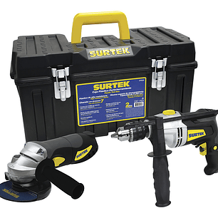 Juego combinado de herramienta de poder con caja plástica, 3 piezas