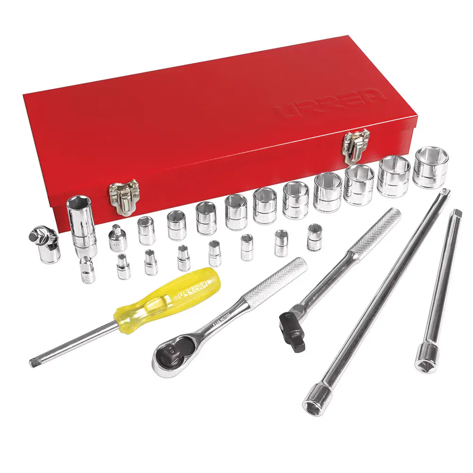 Juego de dados y accesorios cuadro de 1/4