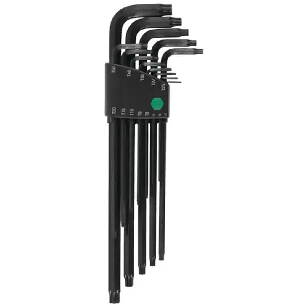 JUEGO DE LLAVES LARGAS PUNTA TORX DE 13 PIEZAS T 5 A T 50 MOD 36699 1