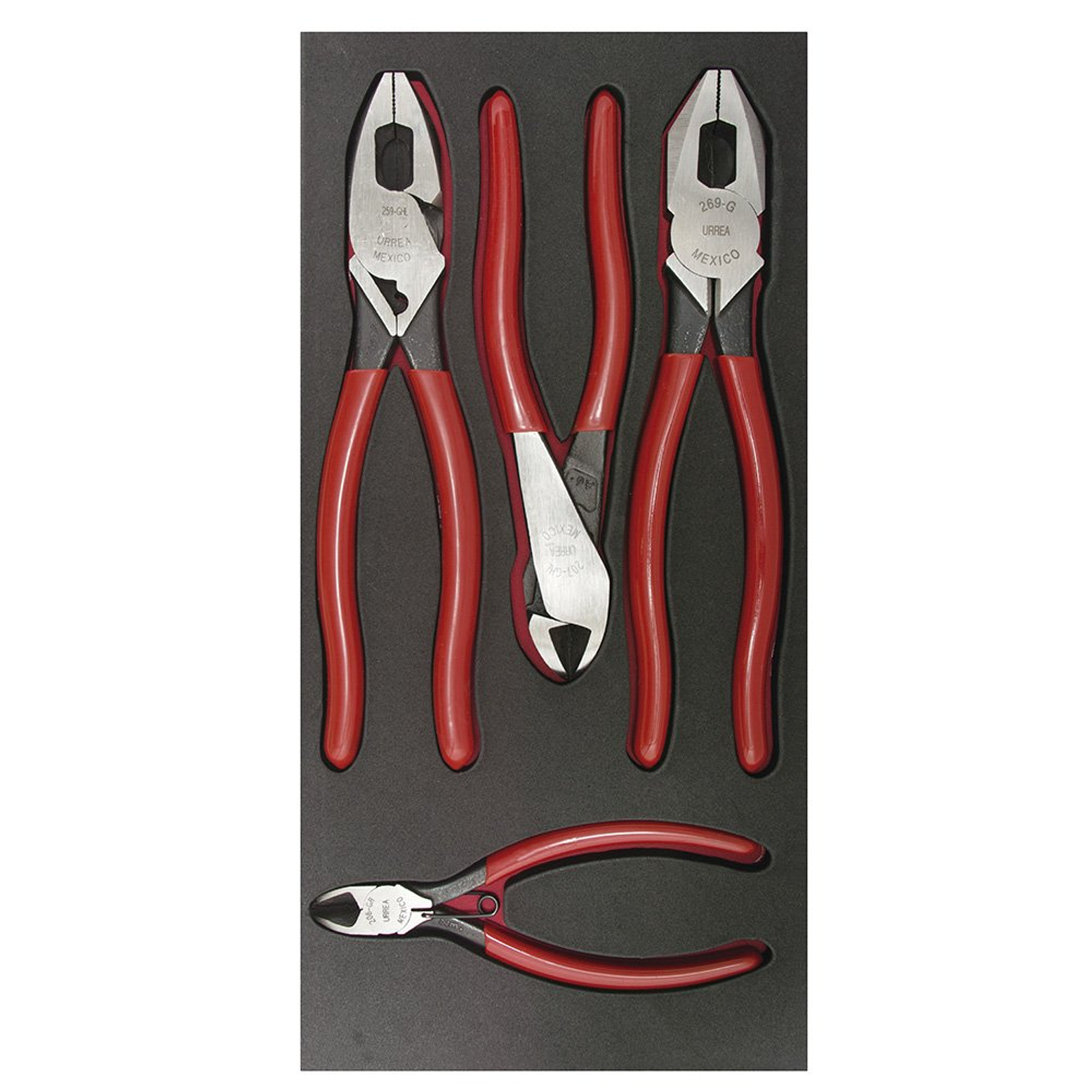 Juego de pinzas de electricista con bandeja EVA, 4 piezas 1