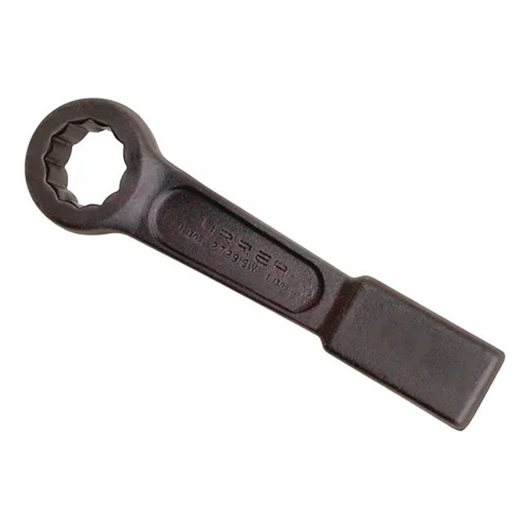 Llave de golpe plana fosfatizada en pulgadas, 12 puntas, 1 13/16