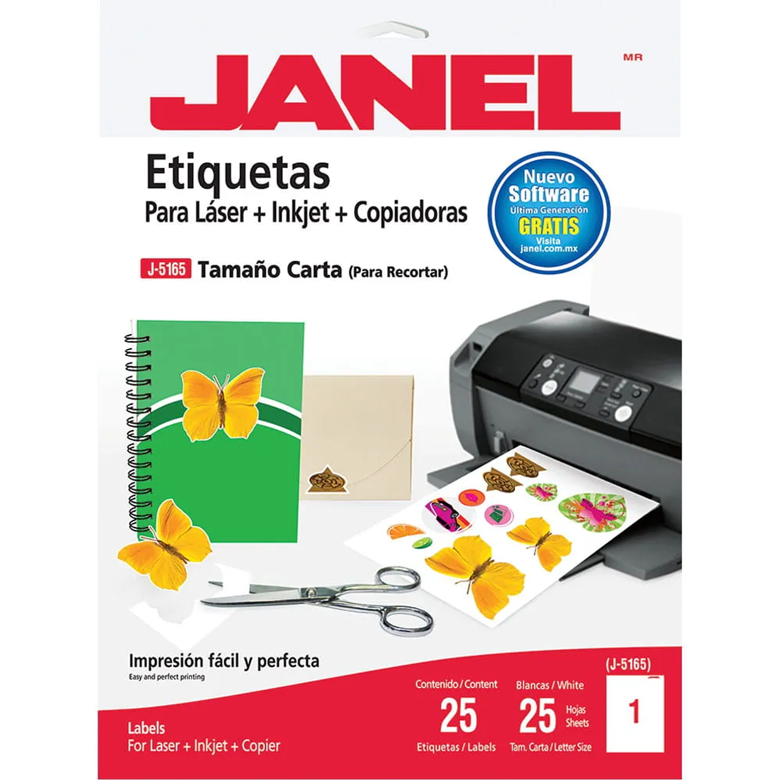 ETIQUETAS ADHESIVAS JANEL LÁSER 1