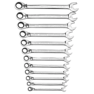 JUEGO DE LLAVES COMBINADAS ESTANDAR Y MILIMETRICO 12 PIEZAS