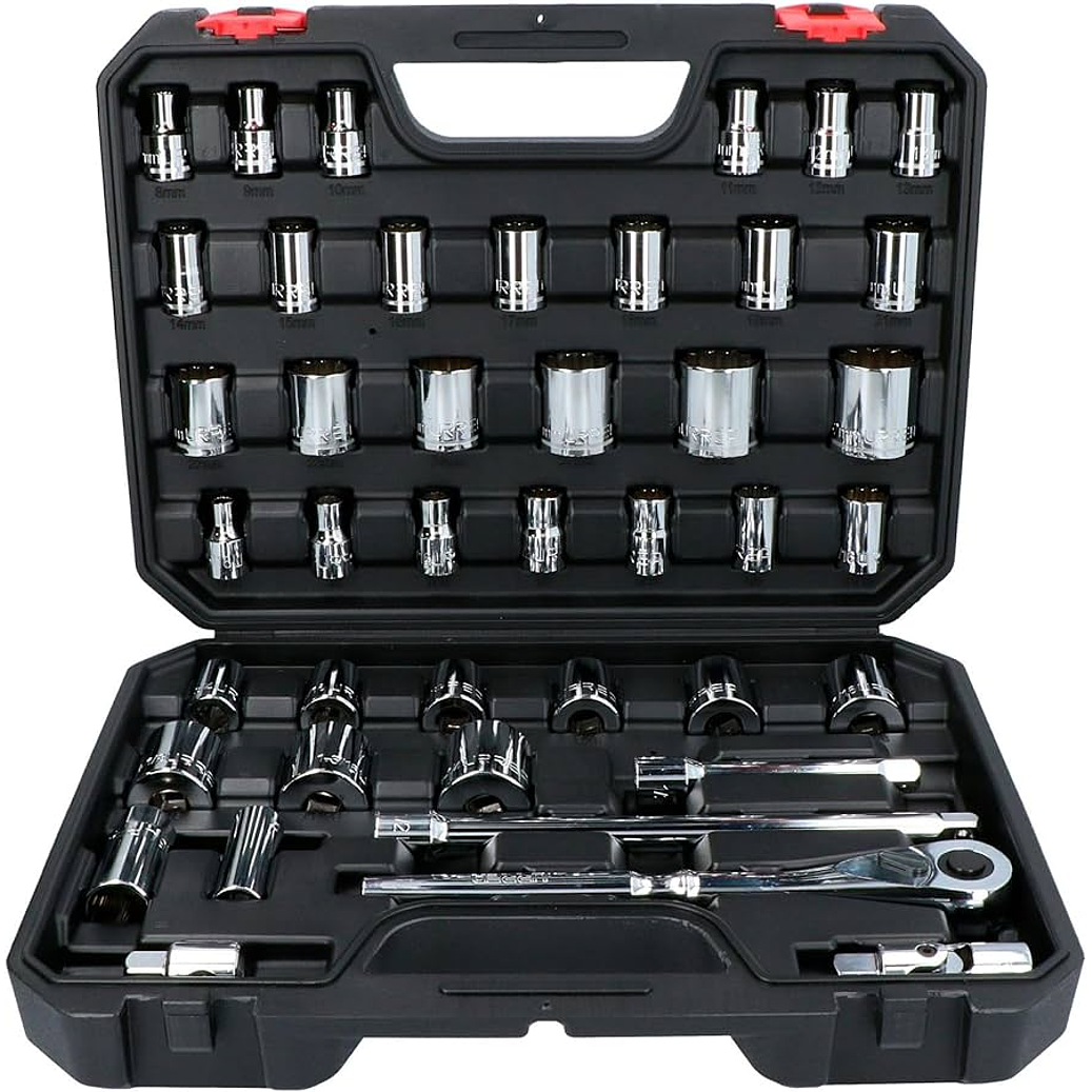 Juego de dados y accesorios cuadro de 1/2