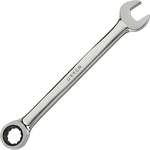 Llave combinada pulido espejo de matraca métrica, 12 puntas, 6 mm