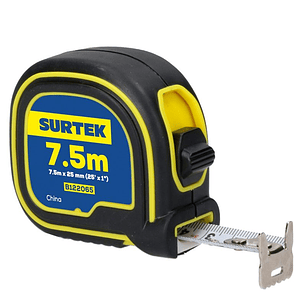 Flexómetro con carcasa soft grip 7.5 m x 1