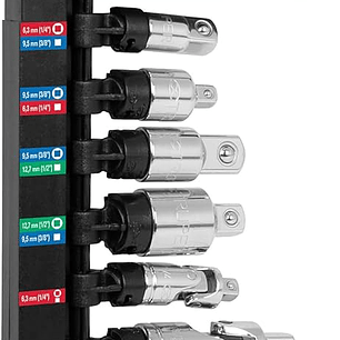 JUEGO DE ADAPTADORES Y NUDOS UNIVERSALES, 7 PIEZAS