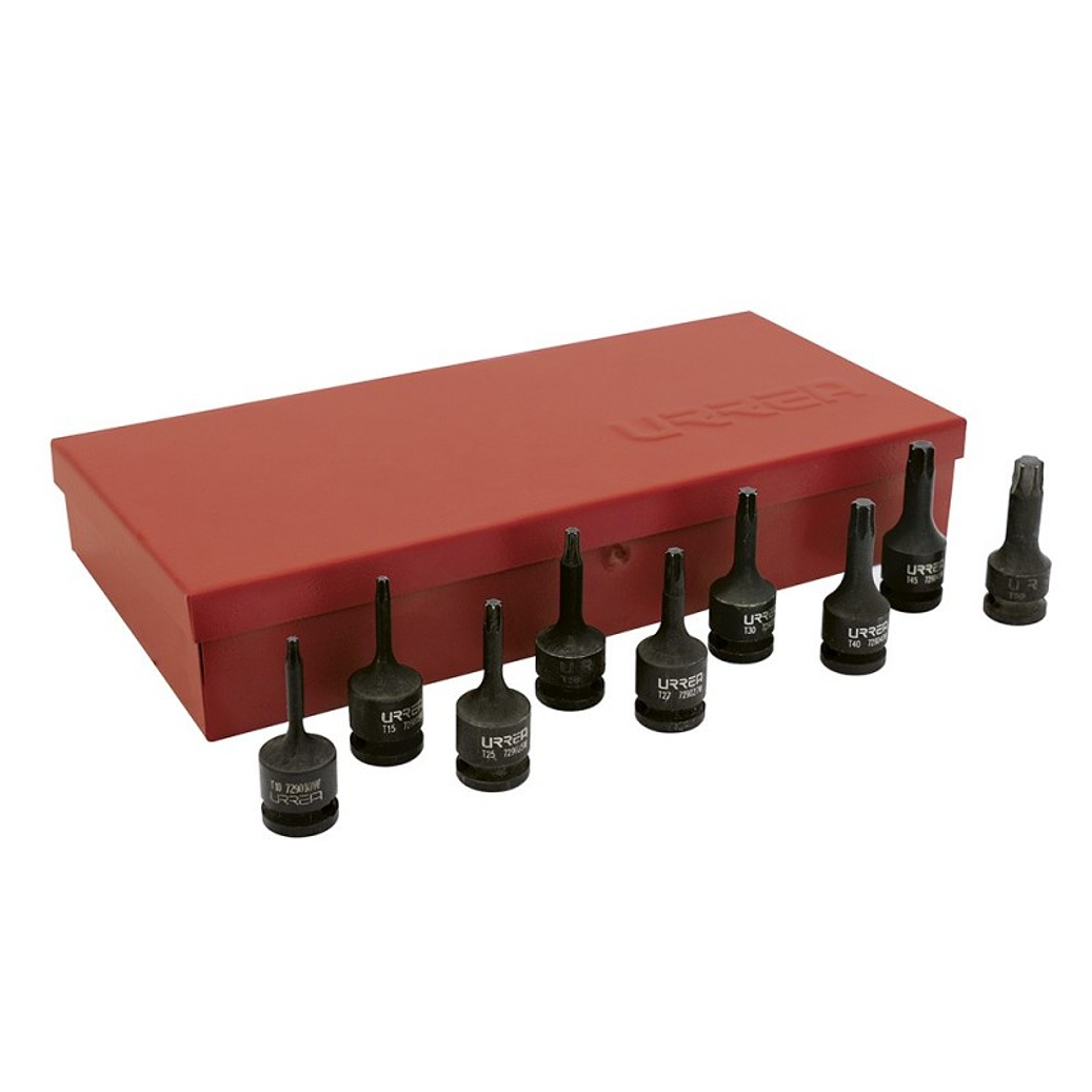 Juego de dados de impacto con punta Torx cuadro de 3/8