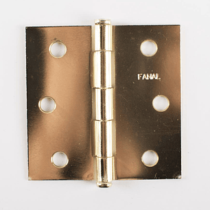 BISAGRA CUAD. PERNO REMACHADO LATON 2.1/2