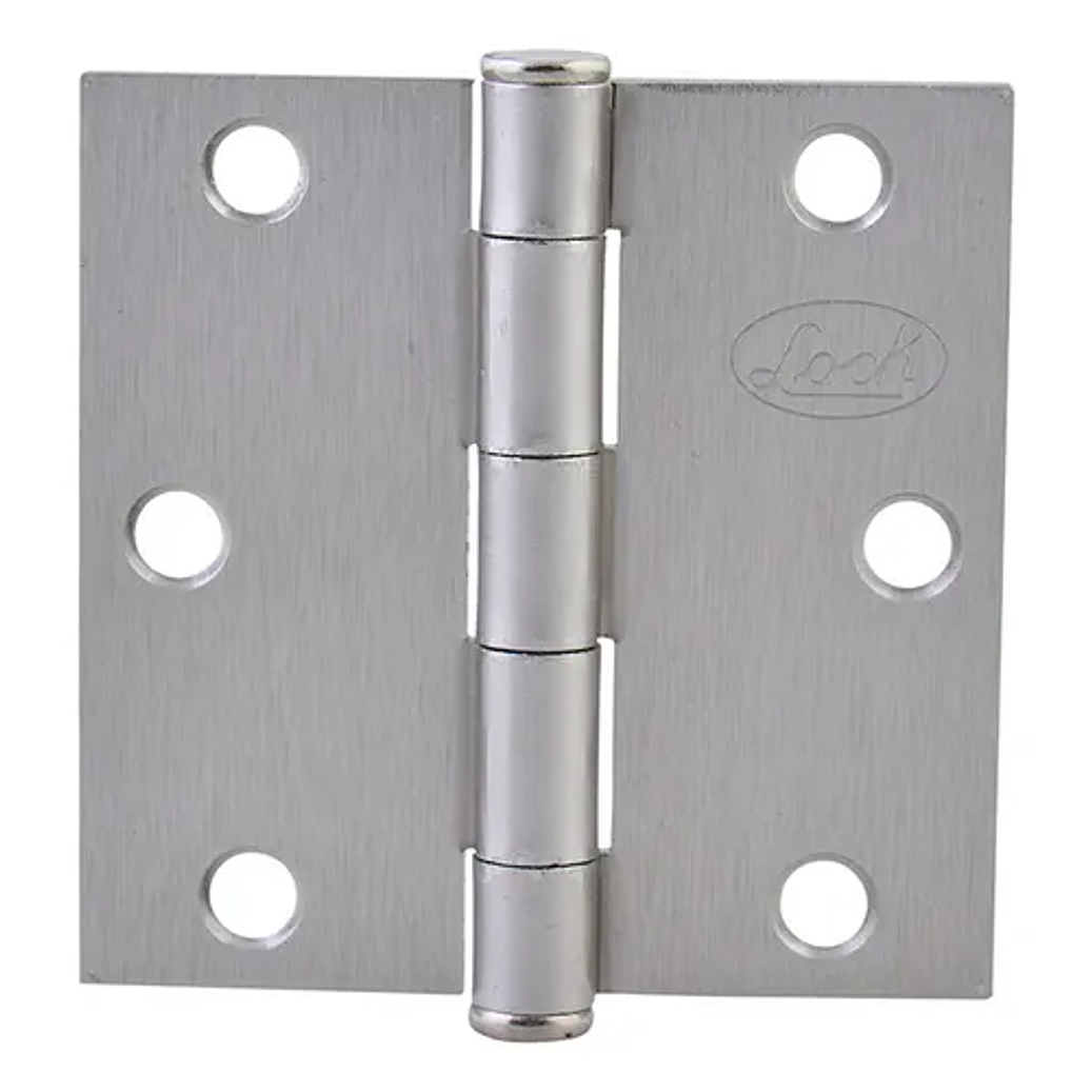 BISAGRA CUADRADA NIQUEL SATINADO 2 1