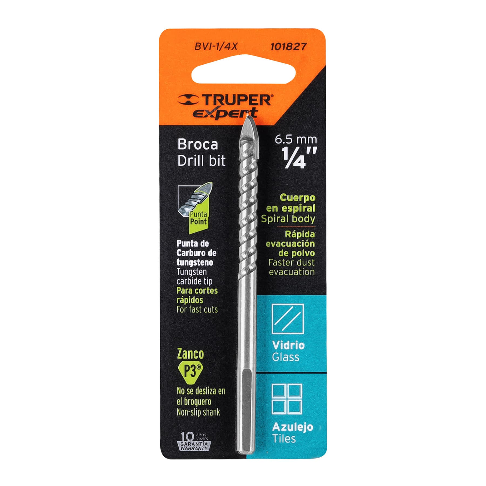 BROCA PARA VIDRIO Y CERAMICA 1/4