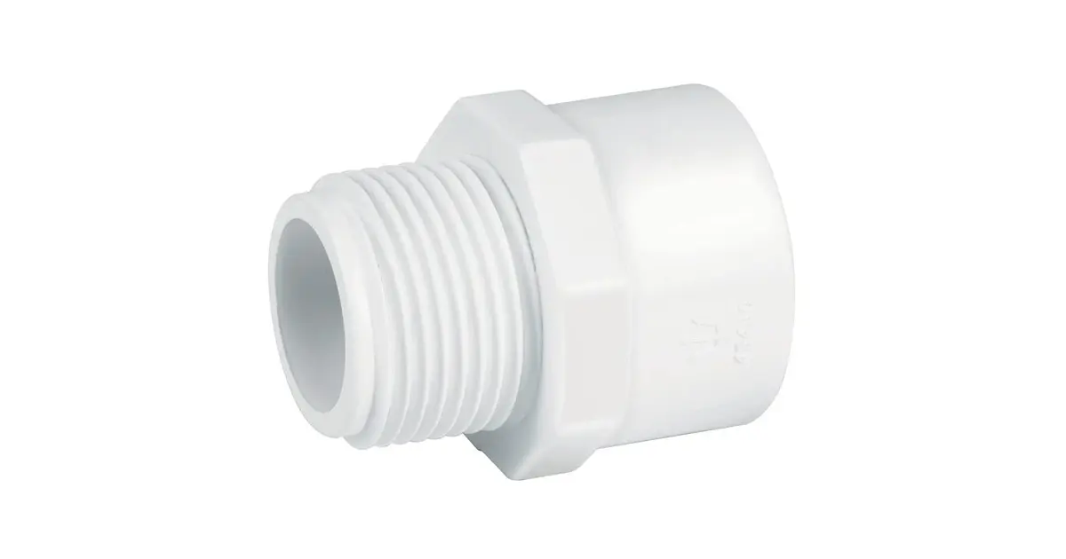 CONECTOR PVC MACHO DE 1 CON TUERCA