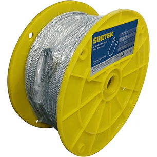 Cable de acero con guardacabo 3/32