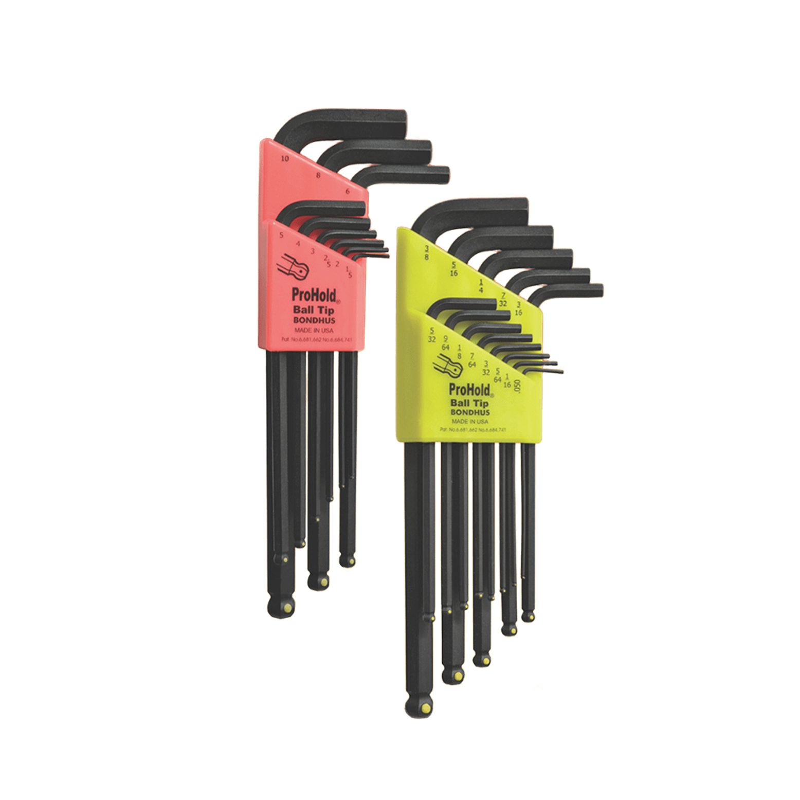 BONDHUS 20499 DOBLE PACK DE JUEGOS DE LLAVES HEXAGONALES CON SUJETA TORNILLOS PRO HOLD 22 PIEZAS 1