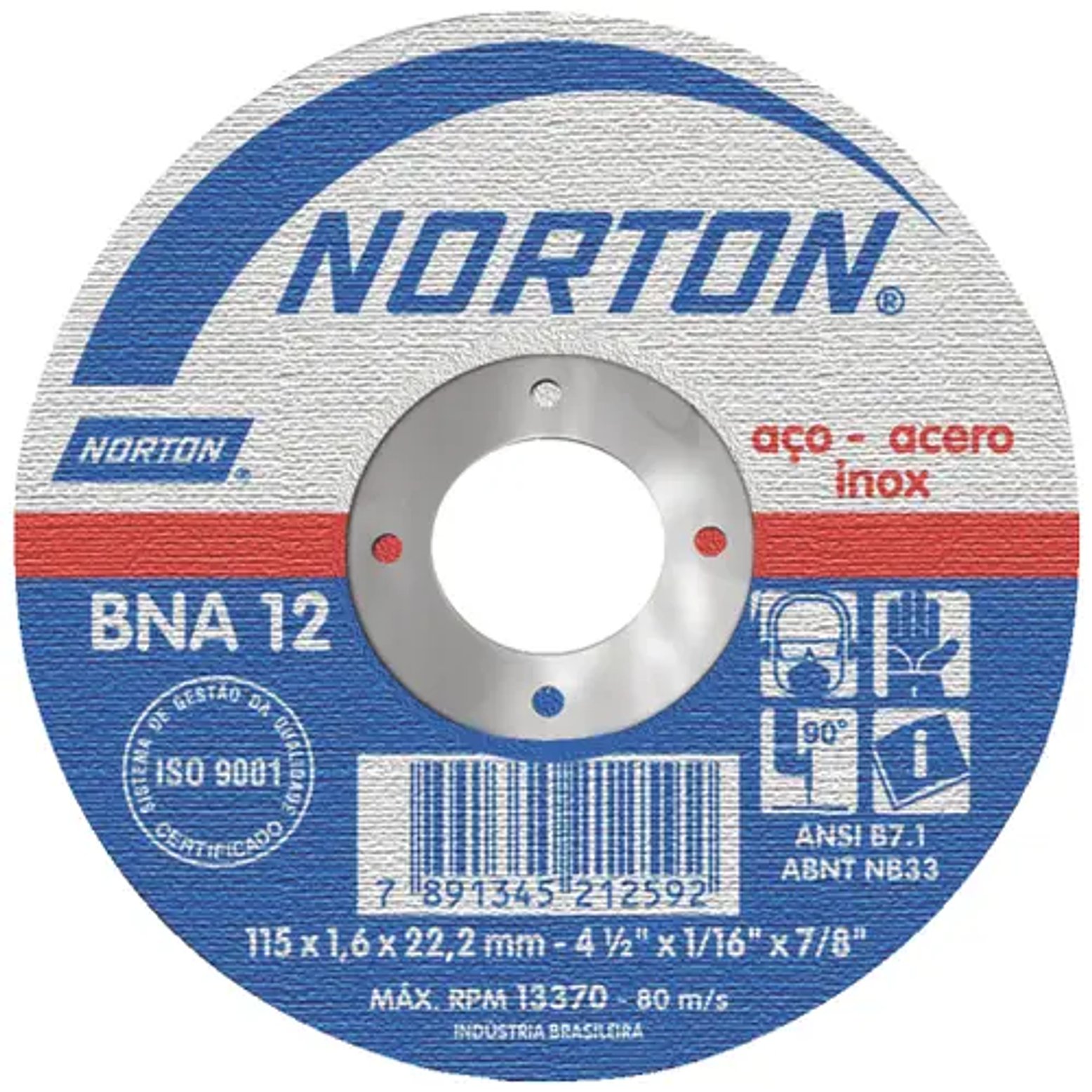 DISCO ABRASIVO DESBASTE 4 1/2 X 1/8 X 7/8 (10119019) 1