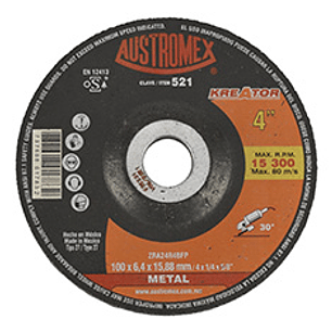 DISCO ABRASIVO DESBASTE 4 X 1/4 X 5/8 A36T7BP3A